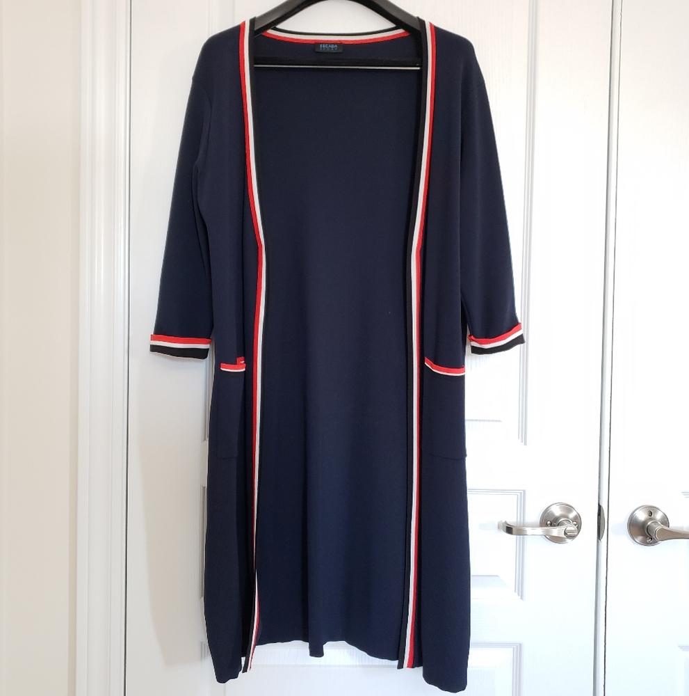 Escada 100% Silk Long Cardigan